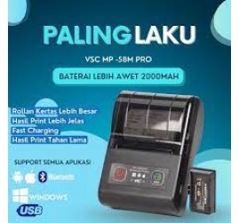 VSC MOBILE THERMAL PRINTER VSC MP-58M USB+BLUETOOTH